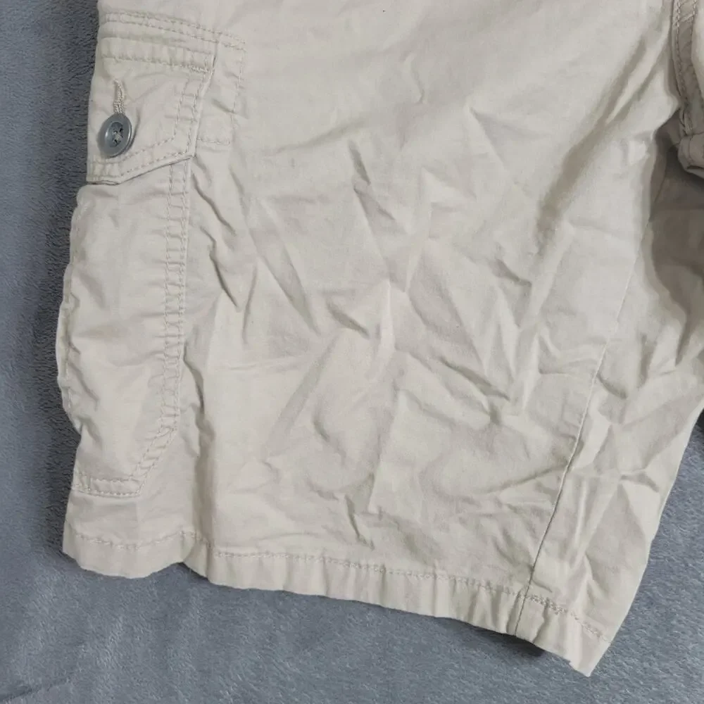 Wrangler Iron Cargo Shorts Mens Size‎ 38 Beige Tan Comfort Waist Strap
